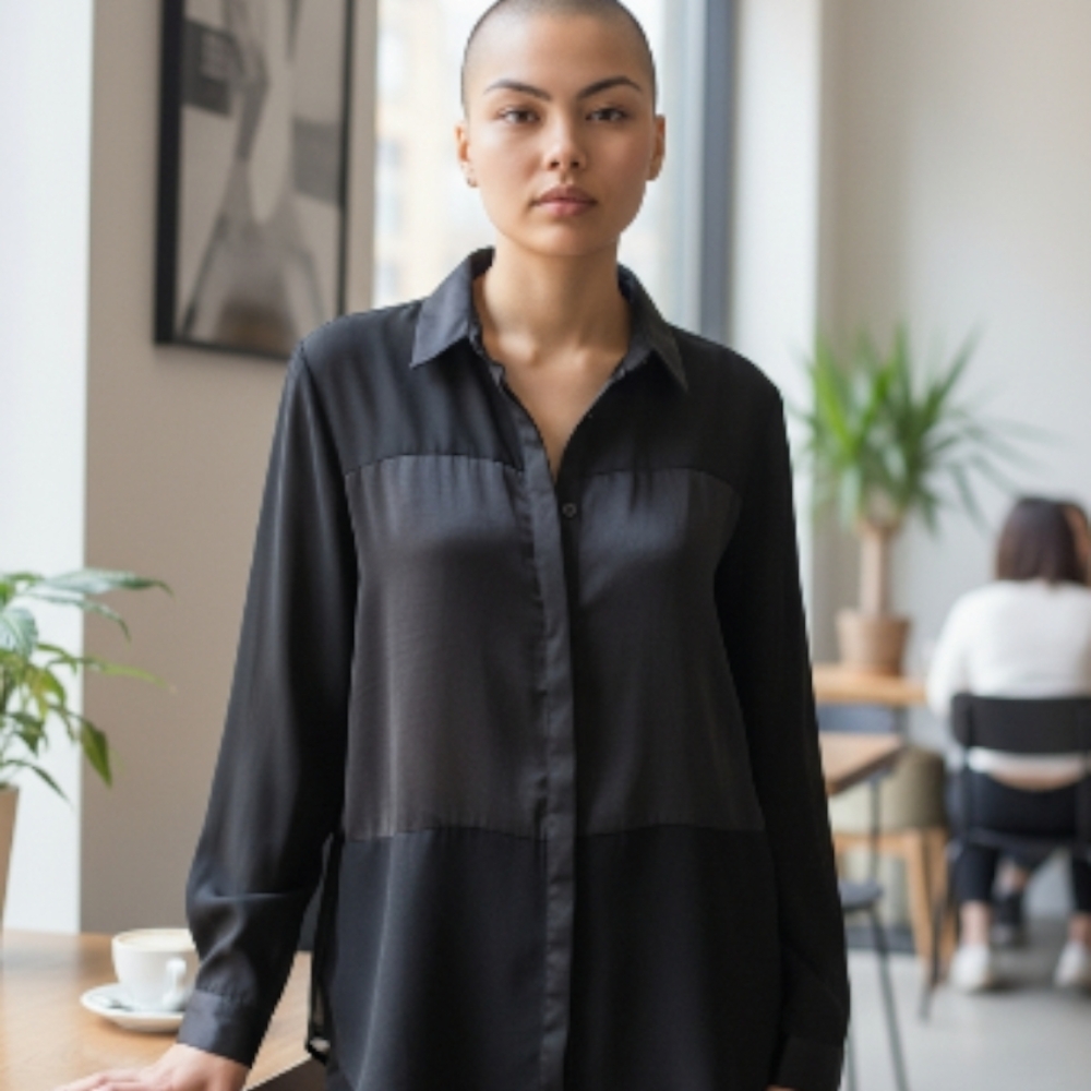 Promod Black Button Down Shirt Size M